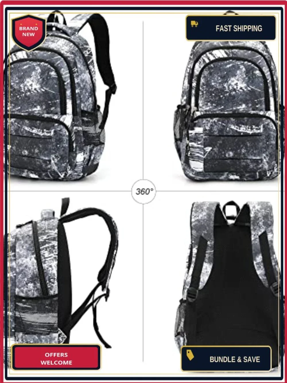 Kids Lightweight Durable Elementary Student School Backpack 900D Nylon Laptop